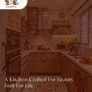 Elegant Modular Kitchen with Timeless Aesthetic Charm