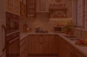 Elegant Modular Kitchen with Timeless Aesthetic Charm