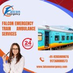 Hire a Unique ICU Setup by Falcon Emergency  Train Ambulance Service in Siliguri