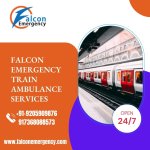 Select Falcon Emergency  Train Ambulance Service in Raipur  with a World-class ICU Setup
