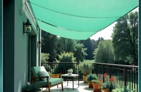 TRINQET 3x3mt Sails Sun Shade Green Net for Balcony & Resorts